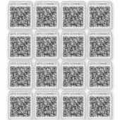 Let's Connect QR Code Vinyl Aufkleber (Vorderseite)