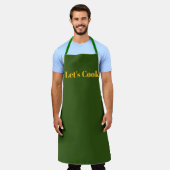 Let's Cook Olive Green  Kitchen Craft Chef  Schürze (Getragen)