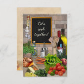 Let's Cook Together! Einladung (Vorne/Hinten)