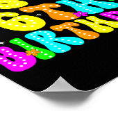 Lets Crazy It's My 6th Birthday Glowing 6 Year Old Poster (Ecke)