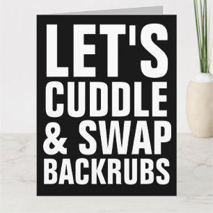 LE'TS CUDDLE & SWAP BACKRUBS BIG GEBURTSTAGSKARTEN KARTE