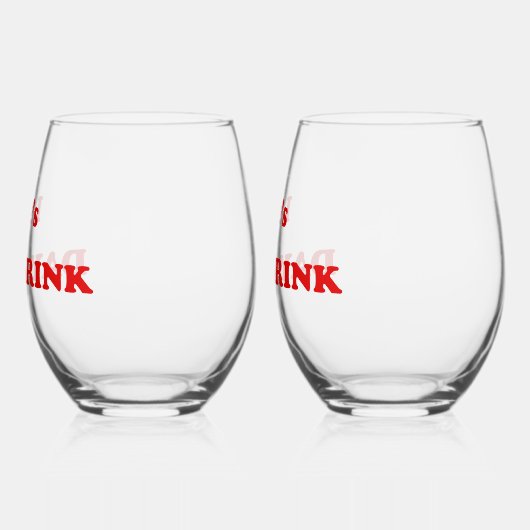 Let's Day Drink - Funny Drinking Quote Weinglas Ohne Stiel (Links)