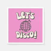 Let's Disco Party Magenta Napkin Serviette (Vorderseite)