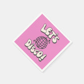 Let's Disco Party Magenta Napkin Serviette (Ecke)