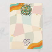 Let's Disco, Retro Birthday  Einladung (Rückseite)