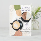Let's Do Brunch Latte 2 Einladung (Stehend Vorderseite)