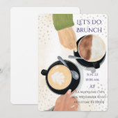 Let's Do Brunch Latte 2 Einladung (Vorne/Hinten)