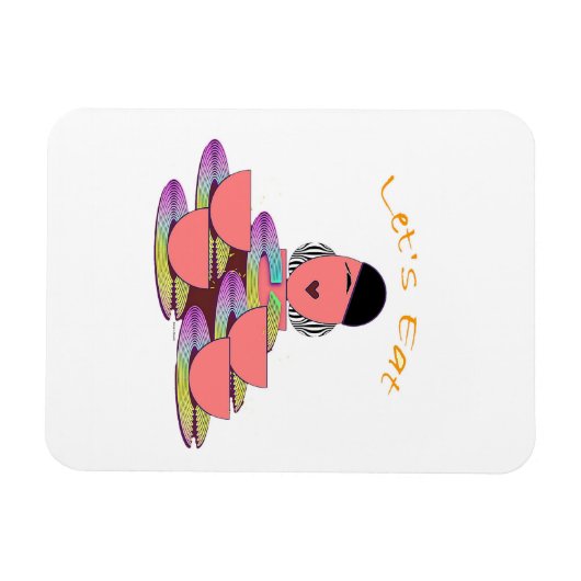 Let's Eat Refrigerator  Magnet (Horizontal)