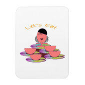 Let's Eat Refrigerator  Magnet (Vertikal)