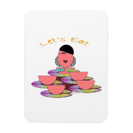Let's Eat Refrigerator  Magnet