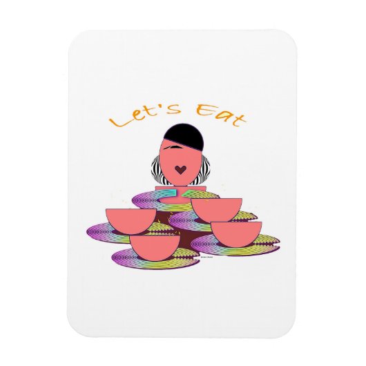 Let's Eat Refrigerator  Magnet (Vertikal)