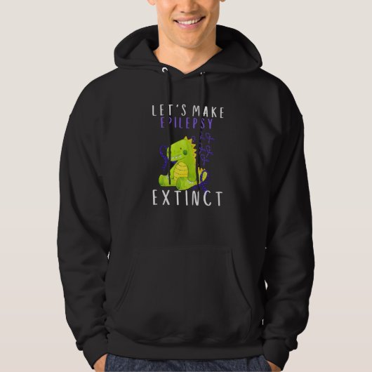 Lets Epilepsy Extinct Kid Mom Dad Epilepsy Awarene Hoodie (Vorderseite)