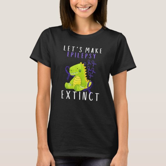 Lets Epilepsy Extinct Kid Mom Dad Epilepsy Awarene T-Shirt (Vorderseite)