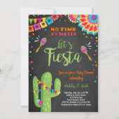 Let's Fiesta Baby Shower Einladung Mexican Cactus (Vorderseite)