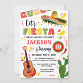 LET'S FIESTA Birthday Party Invitation Einladung (Vorderseite)