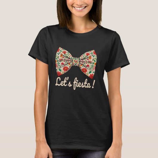 Let's Fiesta Cinco De Mayo Coquette Bow Cute Mexic T-Shirt (Vorderseite)
