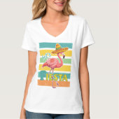 Let's Fiesta Flamingo Cinco De Mayo T-Shirt (Vorderseite)