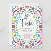 Let's Fiesta Floral Fiesta Mexican Bridal Shower Einladung (Vorderseite)
