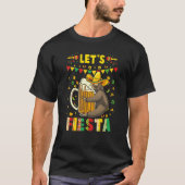 Let's Fiesta Sloth Beer Drinking Cinco De Drinko T-Shirt (Vorderseite)