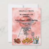 Let's Fire Up the Grille 60th Birthday Invitation Einladung (Vorderseite)