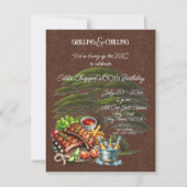 Let's Fire Up the Grille 60th Birthday Invitation Einladung (Vorderseite)
