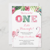 Let's Flamingle 1. Geburtstag Einladungen für Mädc (Vorderseite)