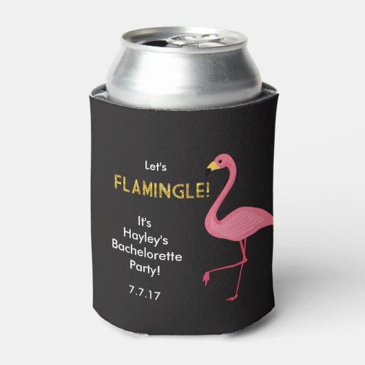 Let's Flamingle Bachelorette Drink Holder Dosenkühler (Kanne Vorderseite)