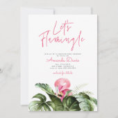 Let's Flamingle Bachelorette Weekend Tour Einladung (Vorderseite)
