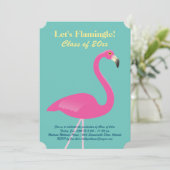 Let's Flamingle Class of 2016 Grad - Türkis Einladung (Stehend Vorderseite)