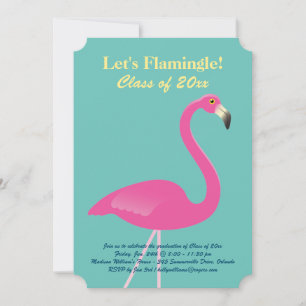 Let's Flamingle Class of 2016 Grad - Türkis Einladung