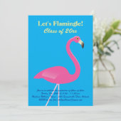 Let's Flamingle Class of 2019 Abschluss - Blue Einladung (Stehend Vorderseite)