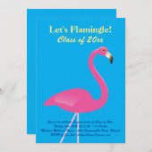 Let's Flamingle Class of 2019 Abschluss - Blue Einladung (Vorne/Hinten)