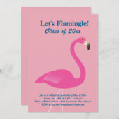 Let's Flamingle Class of 2019 Invitation in Pink Einladung (Vorne/Hinten)