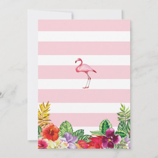 Let's Flamingle Flamingo 30. Geburtstag Einladung (Rückseite)