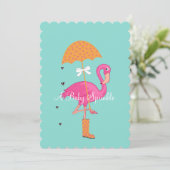 Let's Flamingle Flamingo Baby Brautparty Party Einladung (Stehend Vorderseite)