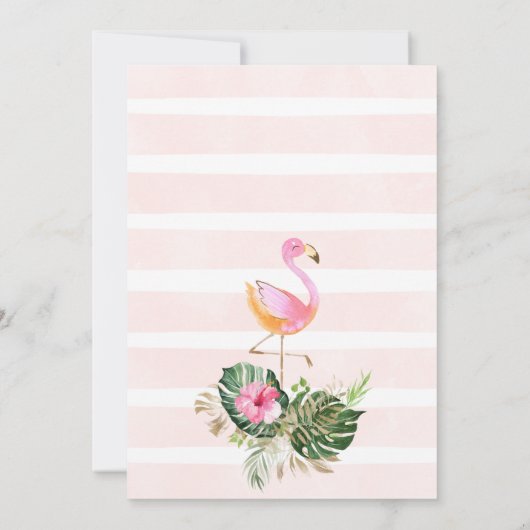 Let's Flamingle Flamingo Birthday Einladung (Rückseite)