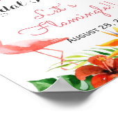 Let's Flamingle Flamingo Brautparty Sign Poster (Ecke)