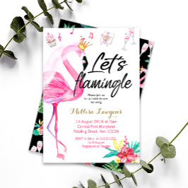 Let's Flamingle Flamingo Bridal Dusche Einladung