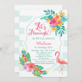 Let's Flamingle - Flamingo Einladung (Vorne/Hinten)