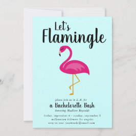 Let's Flamingle Flamingo Junggeselinnen-Abschied Einladung