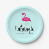 Let's Flamingle Flamingo Junggeselinnen-Abschied Pappteller (Vorderseite)
