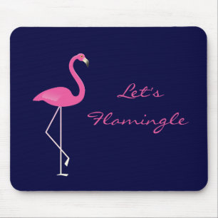 Let's Flamingle Flamingo Mousepad