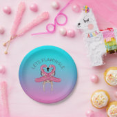 Let's Flamingle Party Float Ombre Pink Pappteller (Party)