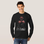 Let's Flamingle Pink Flamingo Heart Bird Summer T-Shirt (Vorne ganz)