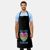 Lets Flamingle With Flamingo Script Schürze (Getragen)