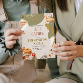 Let's Gather Friendsgiving Potluck Thanksgiving  Einladung