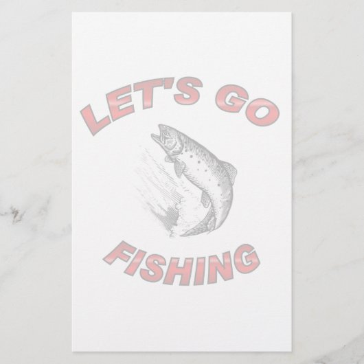 Lets gehen zu fischen briefpapier (Vorderseite)