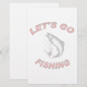 Lets gehen zu fischen briefpapier (Vorne/Hinten)