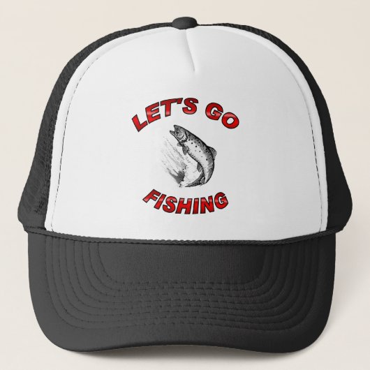 Lets gehen zu fischen truckerkappe (Vorderseite)