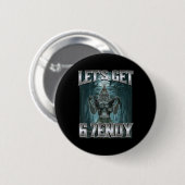 Let's Get 6 7endy Alpha Wolf Meme Funny Humor  Button (Vorne & Hinten)